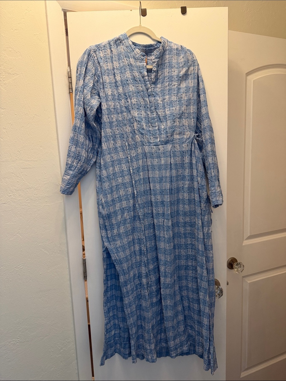 Coniglio Palm Beach Seersucker Maxi